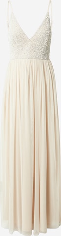 LACE & BEADS Evening Dress 'Marsia' in Beige: front