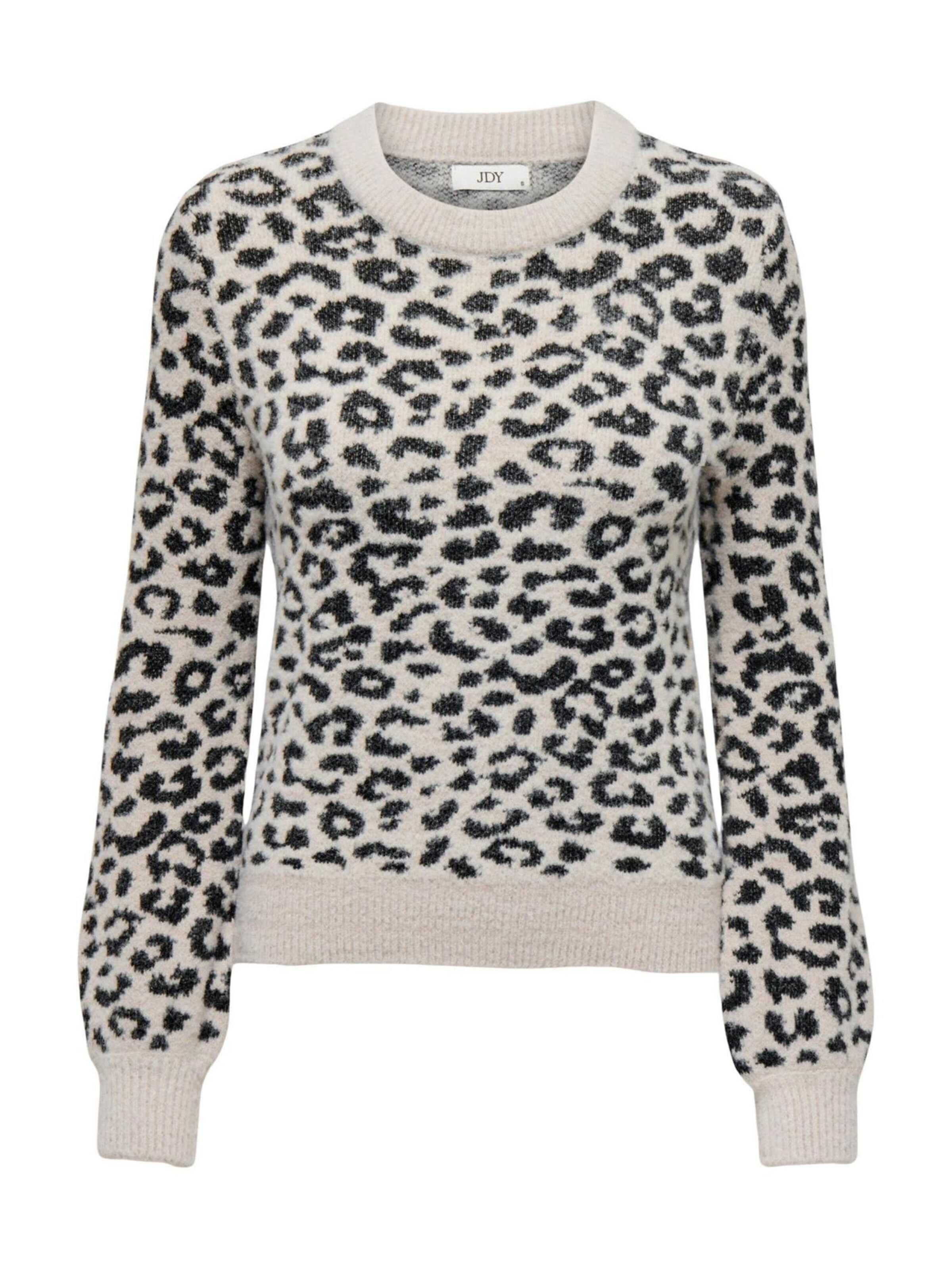 Pullover 'JDYLORRAINE ANIMAL L/S PULLOVER KNT 15292890' di JDY in grigio: frontale