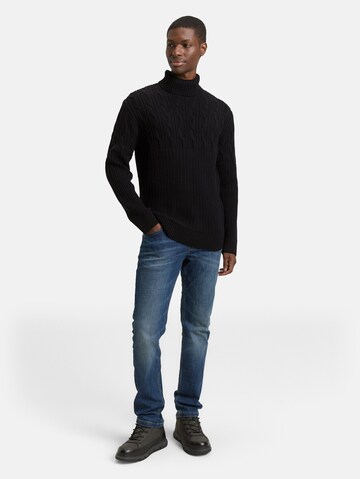 TOM TAILOR DENIM Pullover in Schwarz