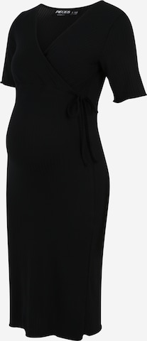 Pieces Maternity Dress 'HARRIET' in Black: front