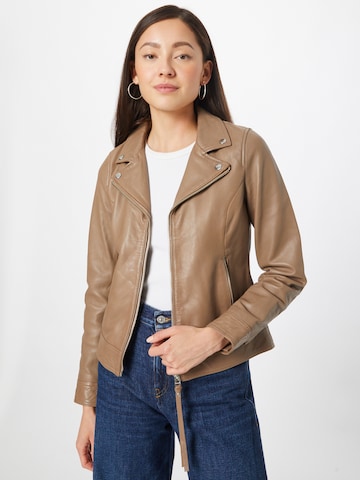 Goosecraft Between-Season Jacket 'Nelly' in Brown: front