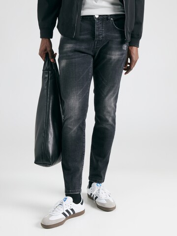 Slimfit Jeans 'U2' di Goldgarn in nero: frontale