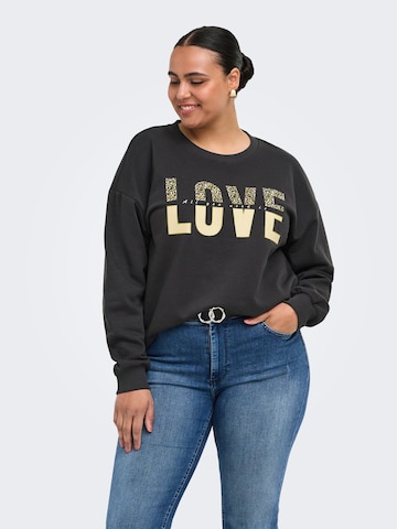 ONLY Carmakoma Sweatshirt 'CARTAMMIE' in Grijs: voorkant