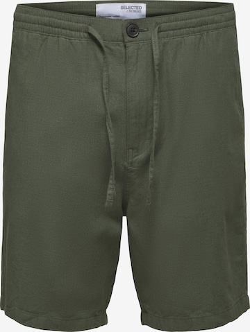 Pantalon 'Newton' SELECTED HOMME en vert : devant