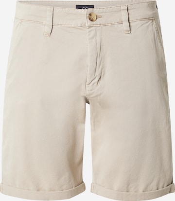 Regular Pantalon chino 'John' QS en beige : devant