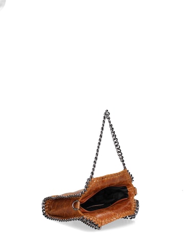 Borsa a mano 'Borsa a mano donna pelle scamosciata stampata con zip - Zefira Chic' di Gave Lux in marrone
