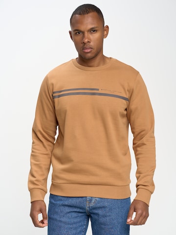 BIG STAR Sweatshirt 'Bratir' in Brown: front