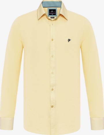 Coupe slim Chemise ' BRADLEY ' DENIM CULTURE en jaune : devant