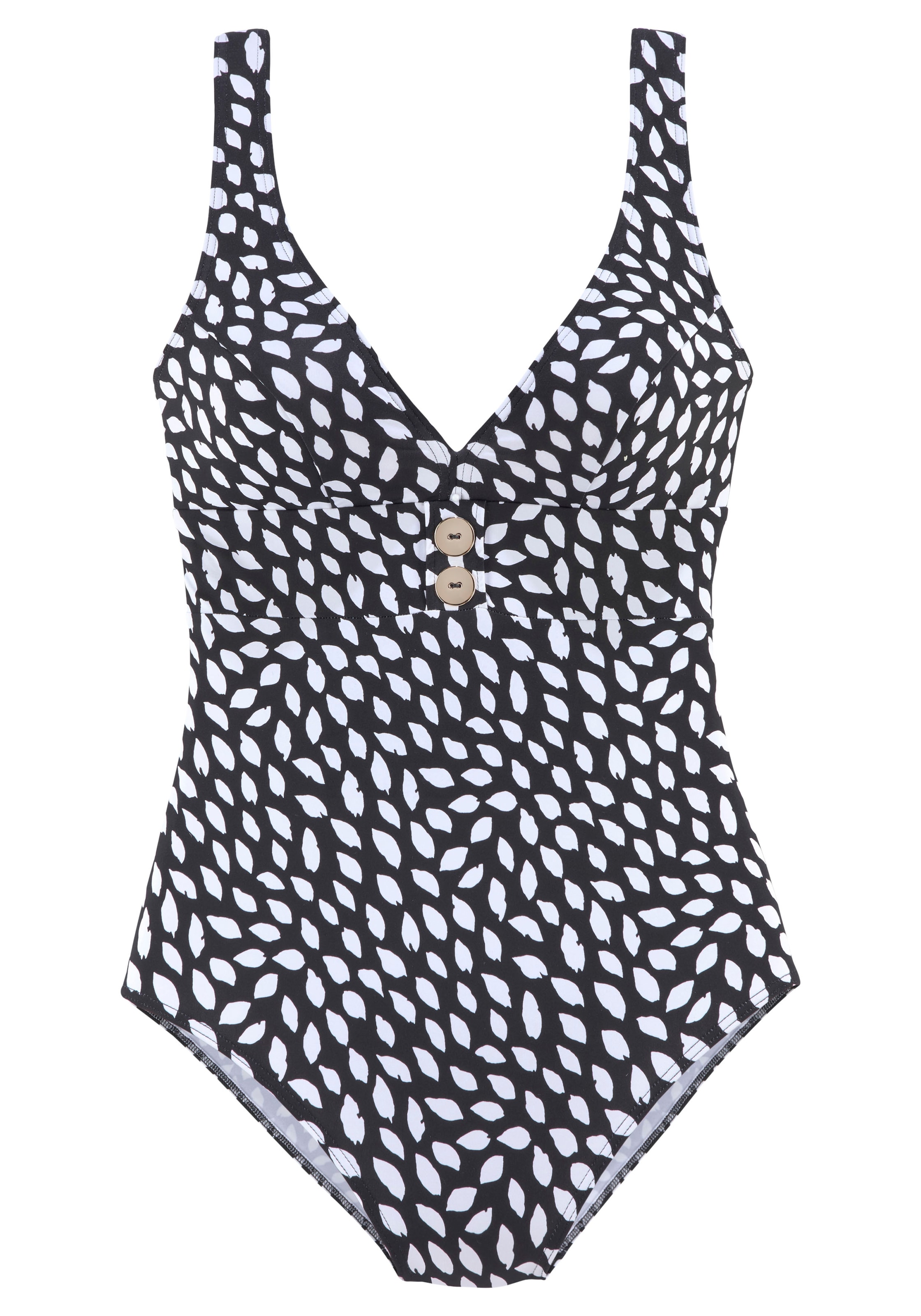 VIVANCE Korzet Jednodielne plavky - Čierna: predná strana