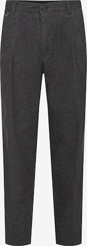 DRYKORN Regular Pleat-Front Pants 'Devyn' in Grey: front