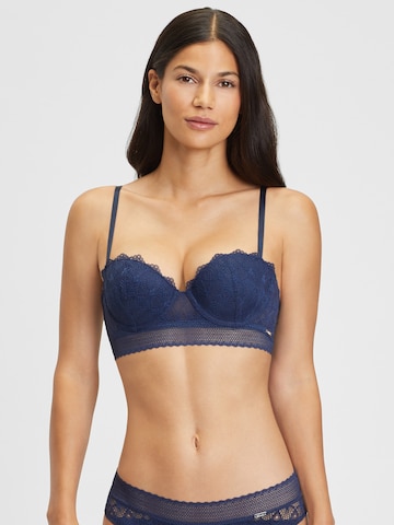 s.Oliver Balconette Bra in Blue: front