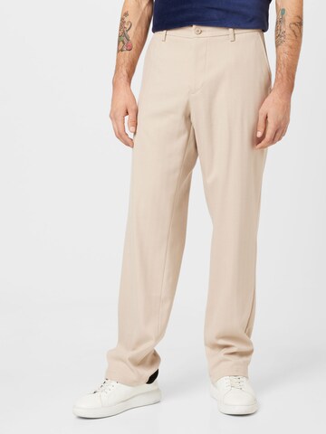 regular Pantaloni chino di Les Deux in beige: frontale