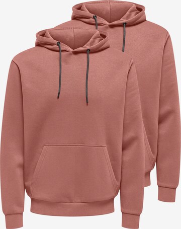 Only & Sons Sweatshirt 'Ceres' in Red: front