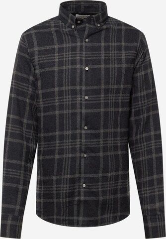 Bruun & Stengade Regular fit Button Up Shirt 'Sarpsborg' in Black: front