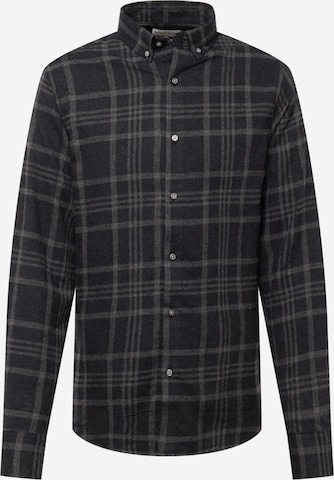 Bruun & Stengade Regular fit Button Up Shirt 'Sarpsborg' in Black: front