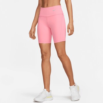 NIKE Skinny Sportshorts in Pink: predná strana