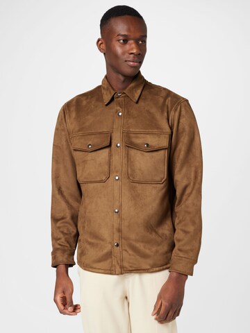 Abercrombie & Fitch Between-season jacket in Brown: front