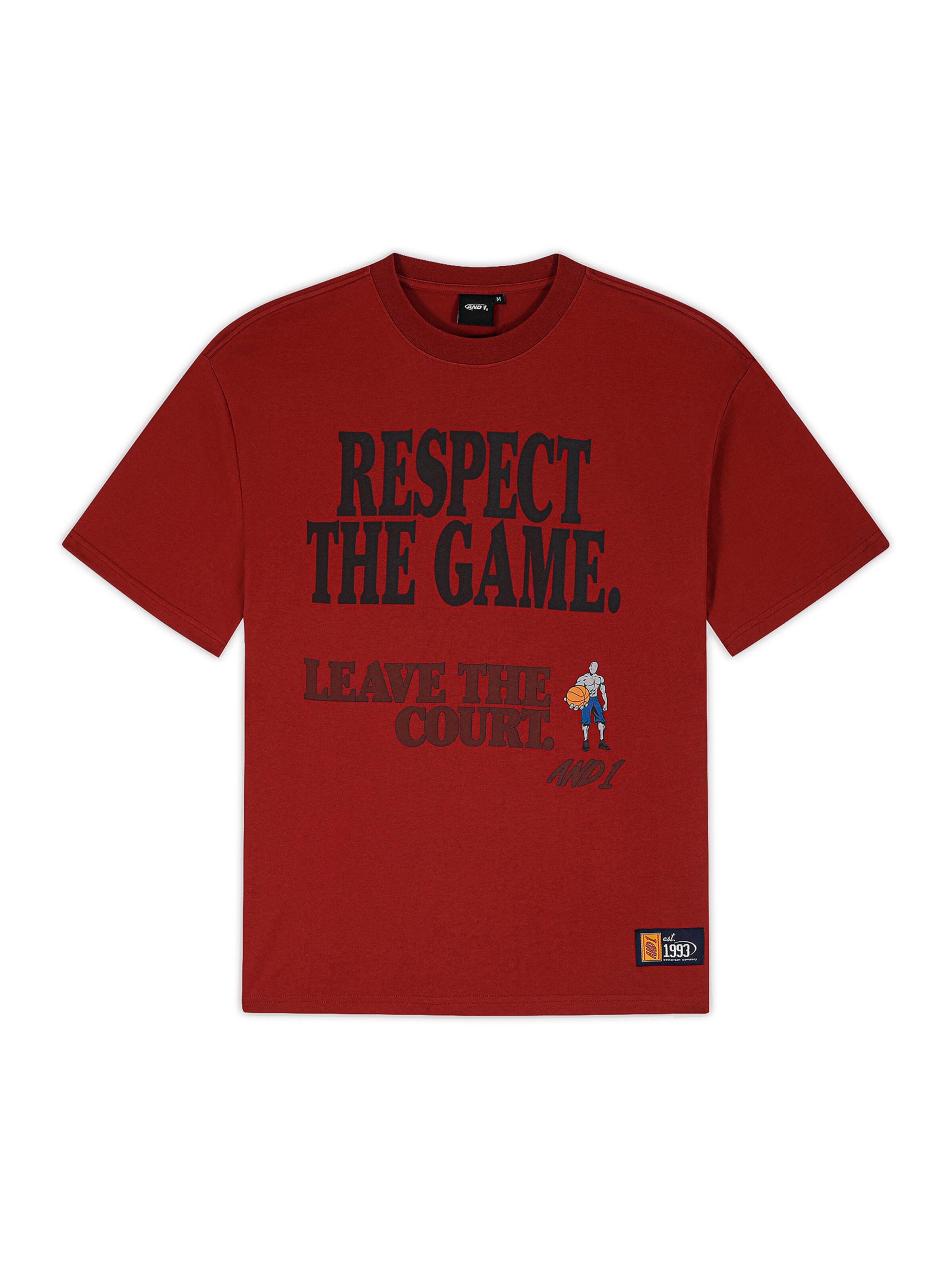 AND1 Μπλουζάκι 'Respect The Game' σε μαύρο: μπροστά