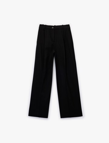 Koton Wide Leg Bundfaltenhose in Schwarz