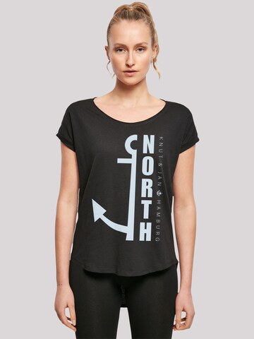 F4NT4STIC T-Shirt 'Marke Knut & Jan Hamburg' in Schwarz: Vorderseite