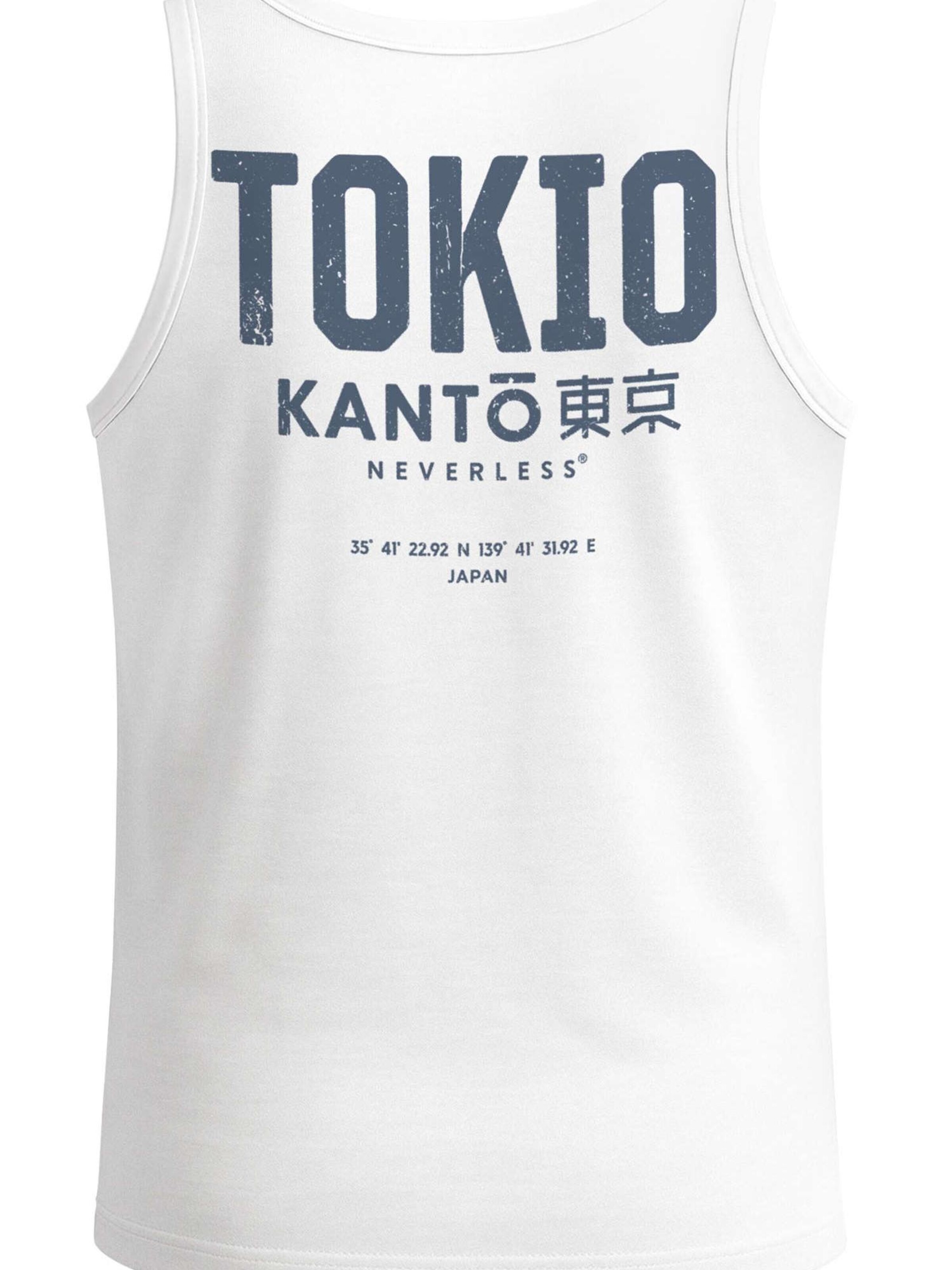Neverless Shirt 'Tokio'‌‌ in Weiß: Vorderseite