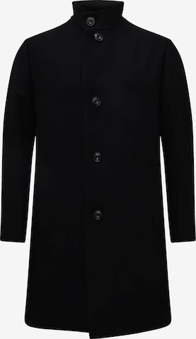 HUGO Between-Seasons Coat in Black: front