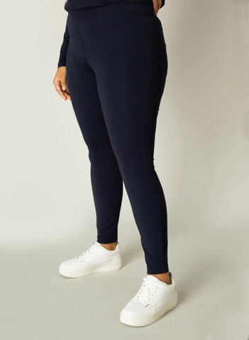 BASE LEVEL CURVY Skinny Leggings 'Arnika' in Blau: predná strana