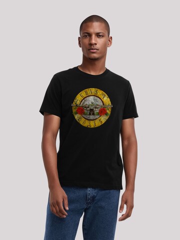 F4NT4STIC Shirt 'Guns 'n' Roses Vintage Bullet Logo' in Black: front