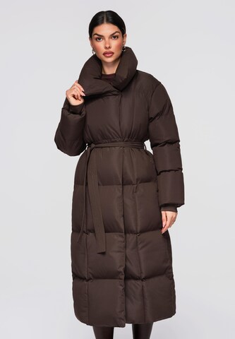 Ombre Winter jacket 'OW-JALJ-0104' in Brown: front
