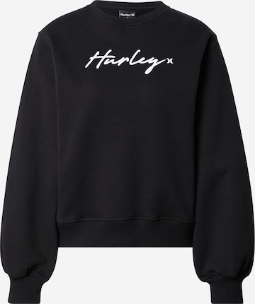 Hurley Athletic Sweatshirt in Black: front