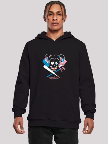 Sweat-shirt 'Suicide Squad Harley Quinn Skull Emblem' F4NT4STIC en noir : devant
