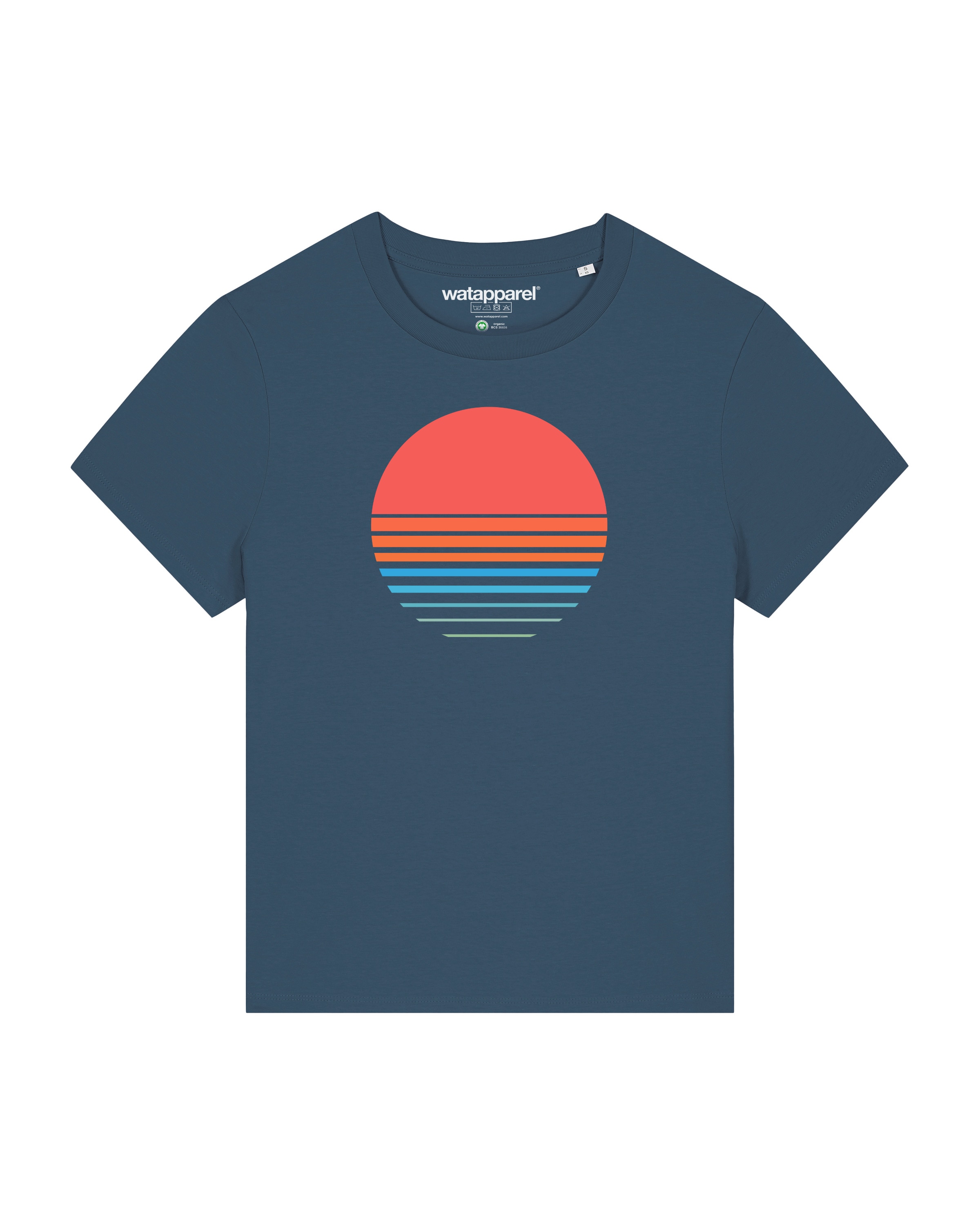 Watapparel Shirt 'Abstract 03' in Blauw: voorkant