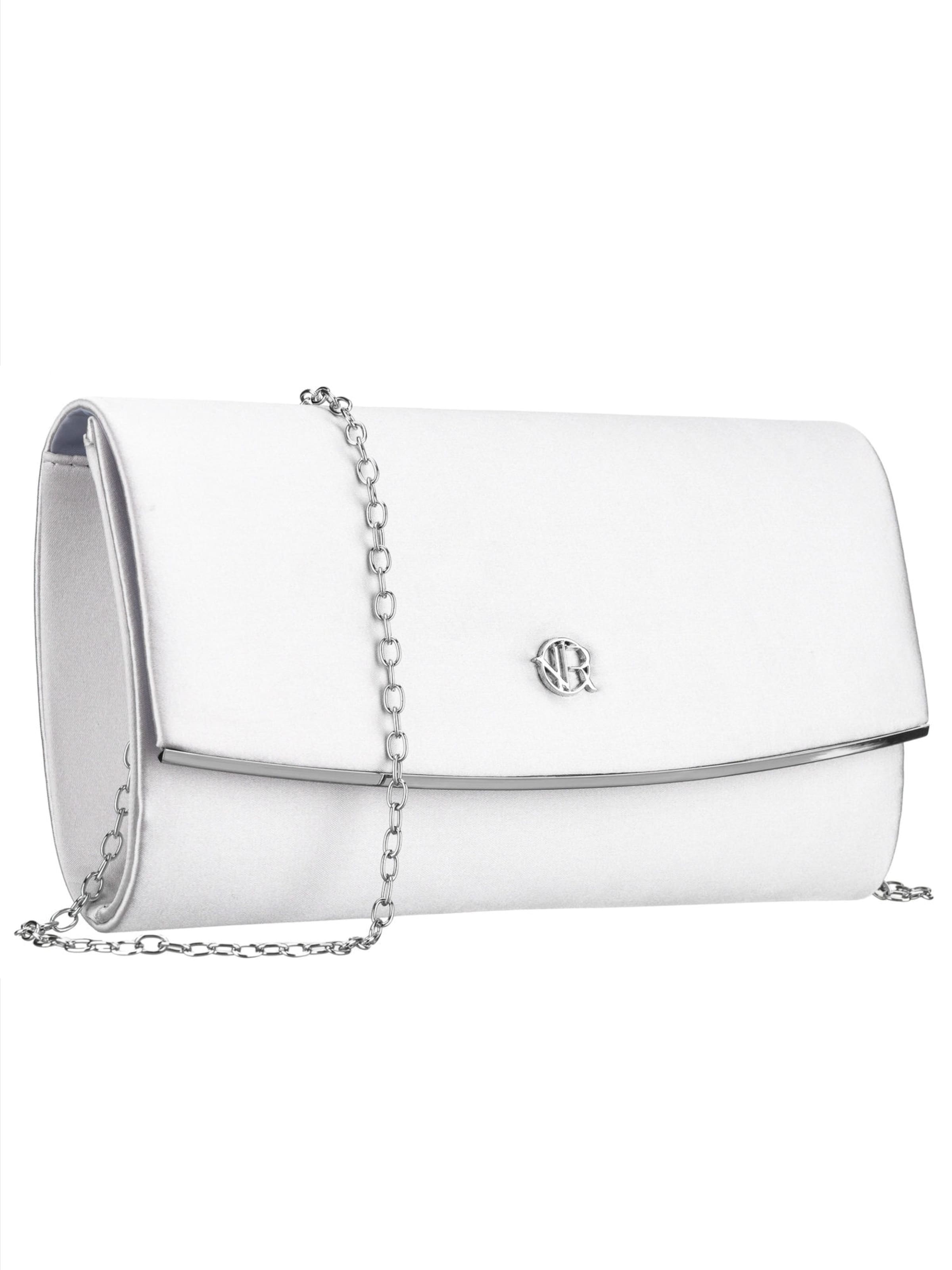 Tomshop24-7 Clutch 'Rovicky Mia Satin' in Silver: front