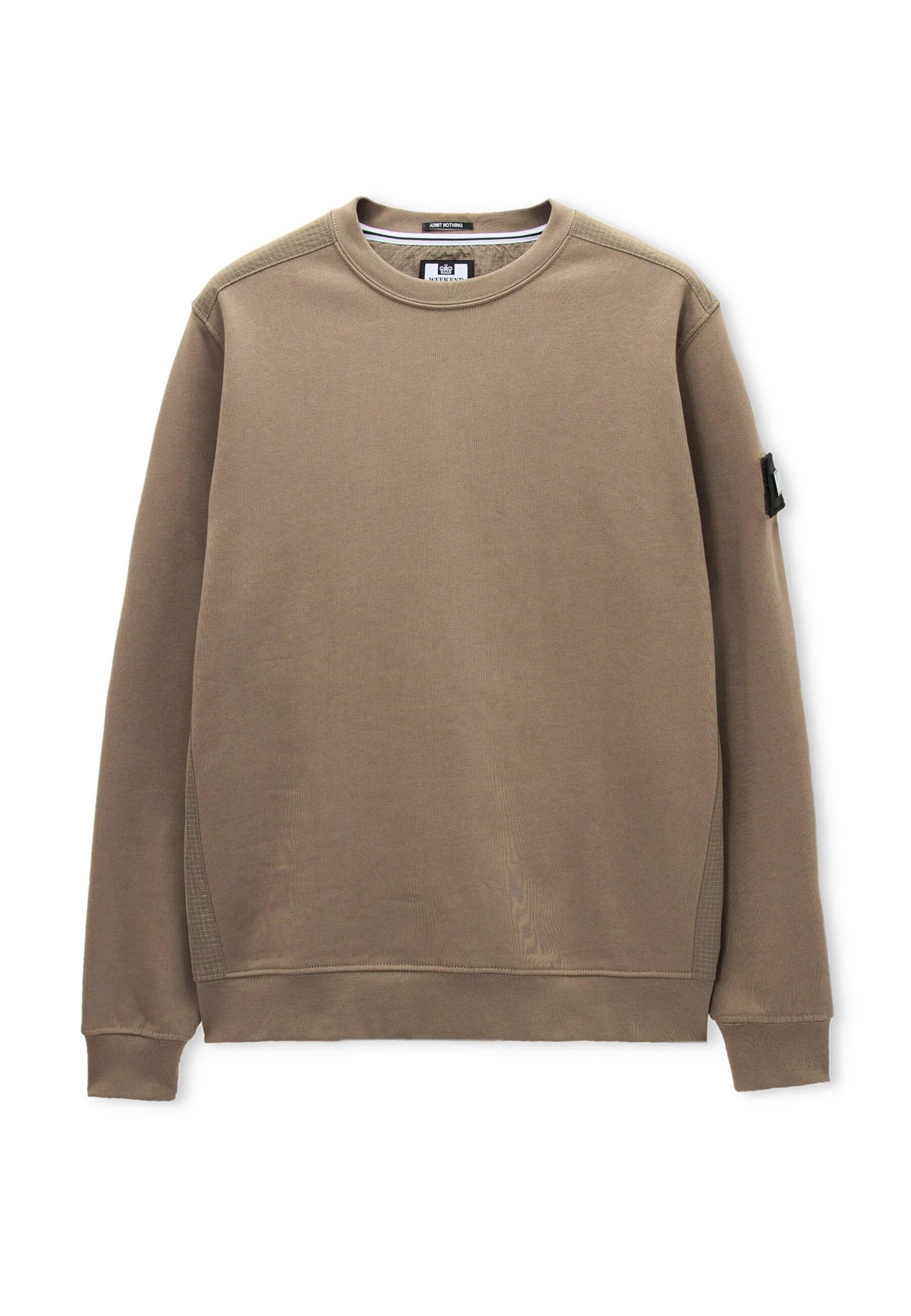 Weekend Offender Sweatshirt 'F Bomb' in Brown: front