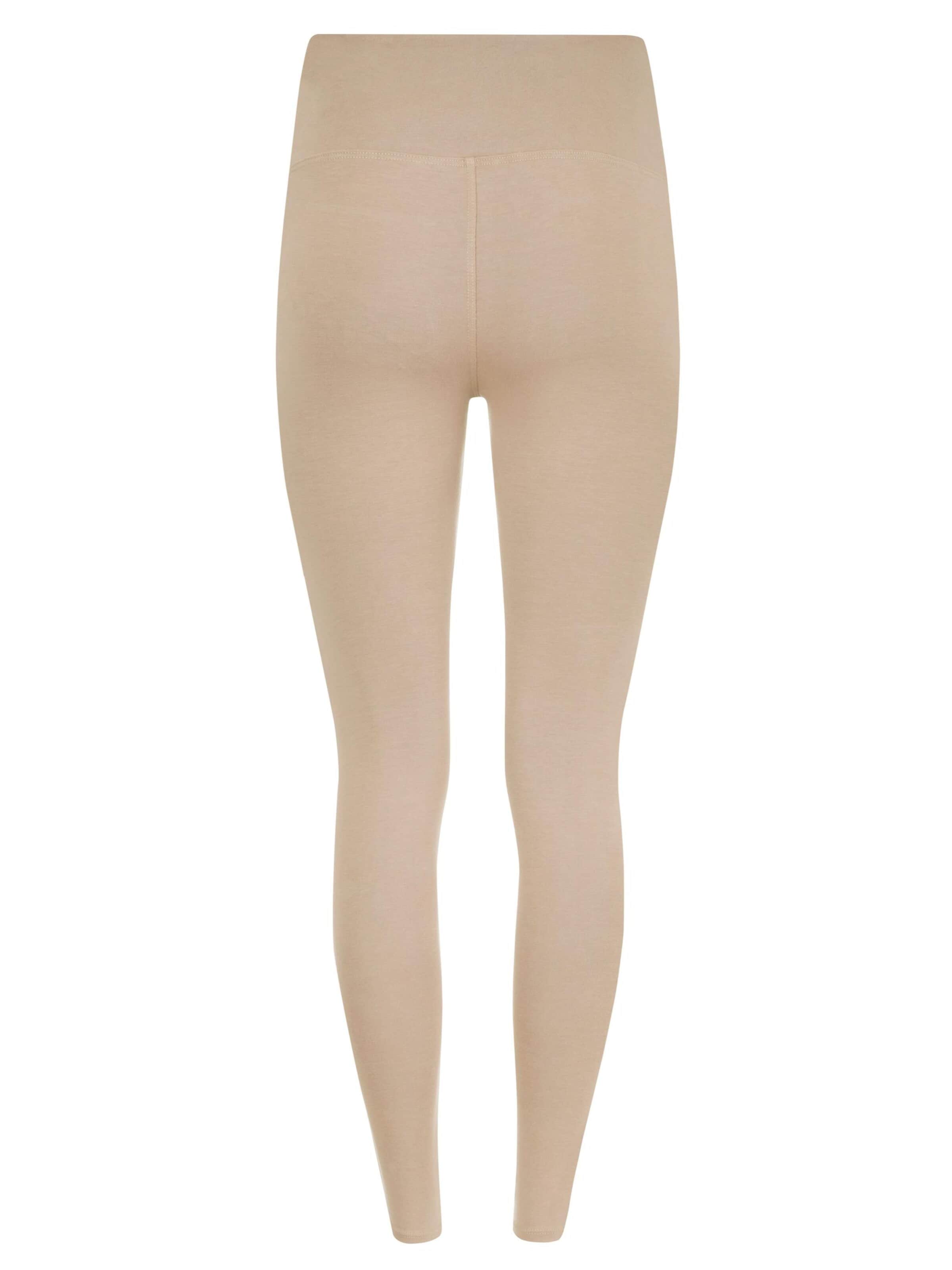 Evoni Slim fit Leggings 'aus Baumwolle mit hohem Bund' in Brown