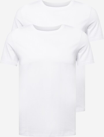 T-Shirt TOM TAILOR DENIM en blanc : devant