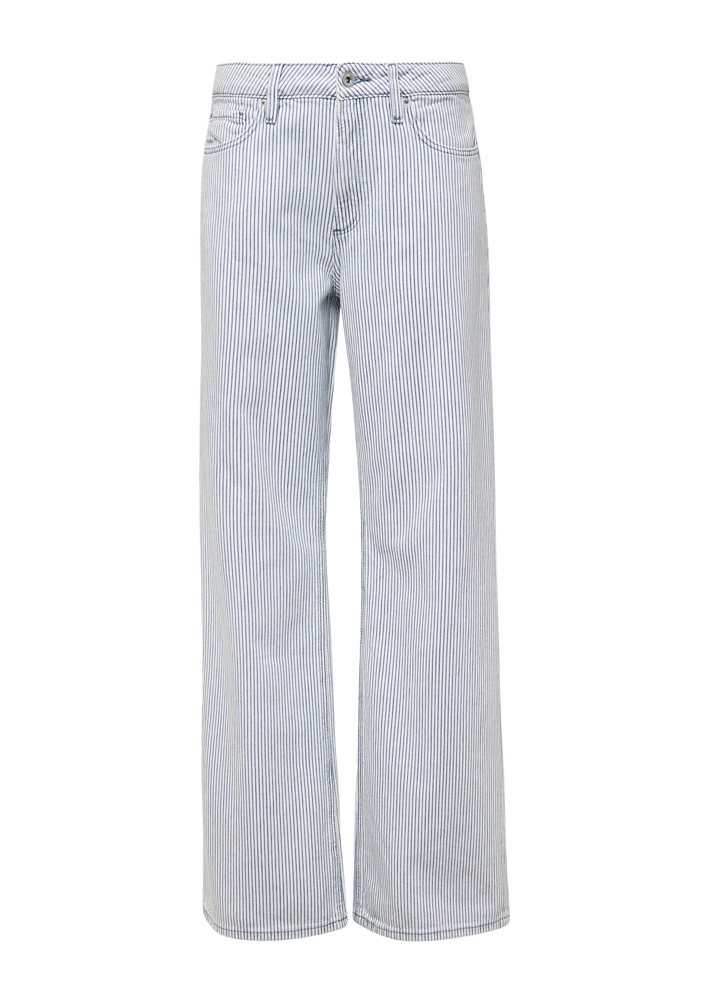 QS Wide leg Jeans 'Catie' in Beige: voorkant