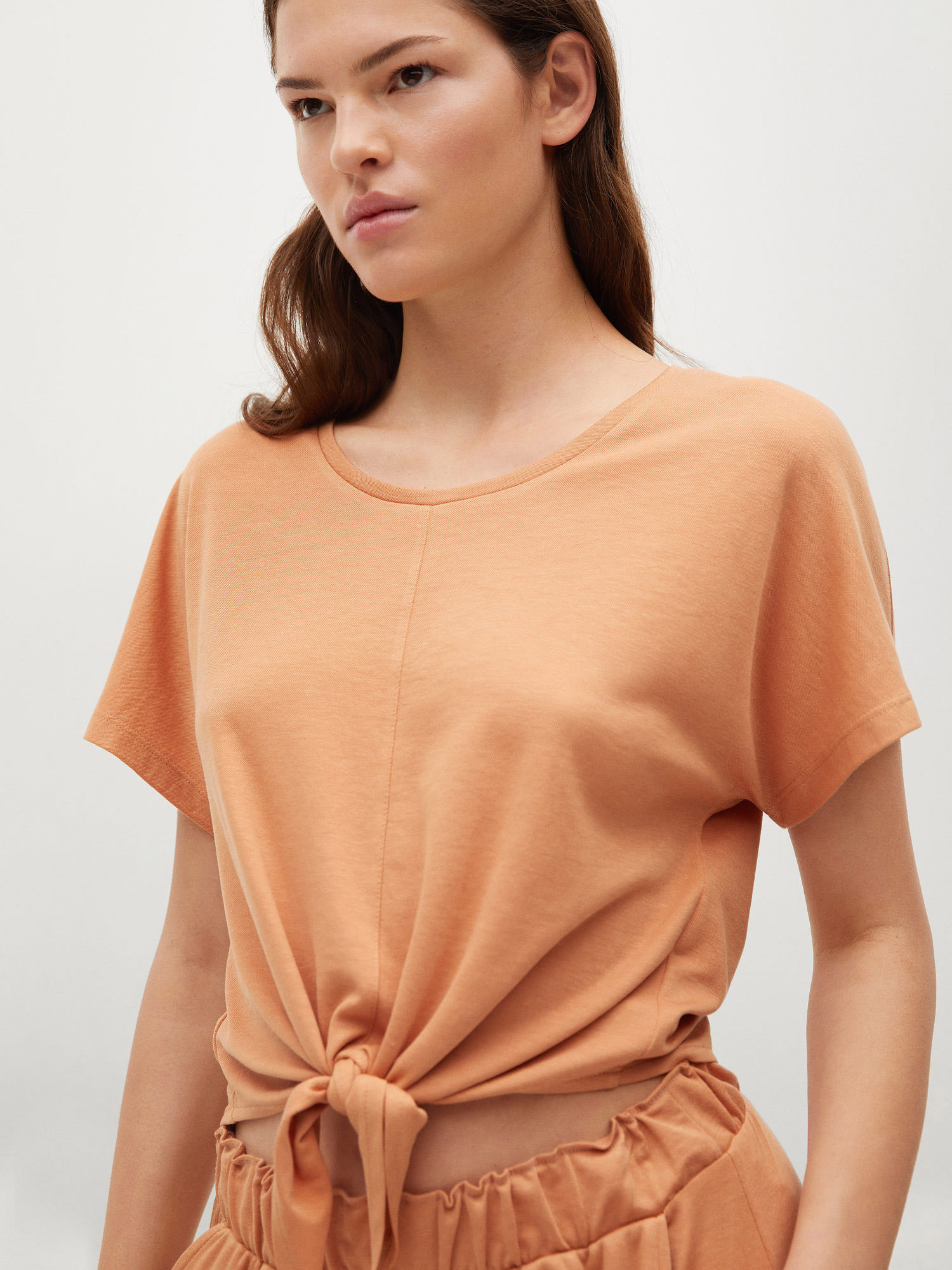 MANGO T-Shirt RAY-H in Orangemeliert 