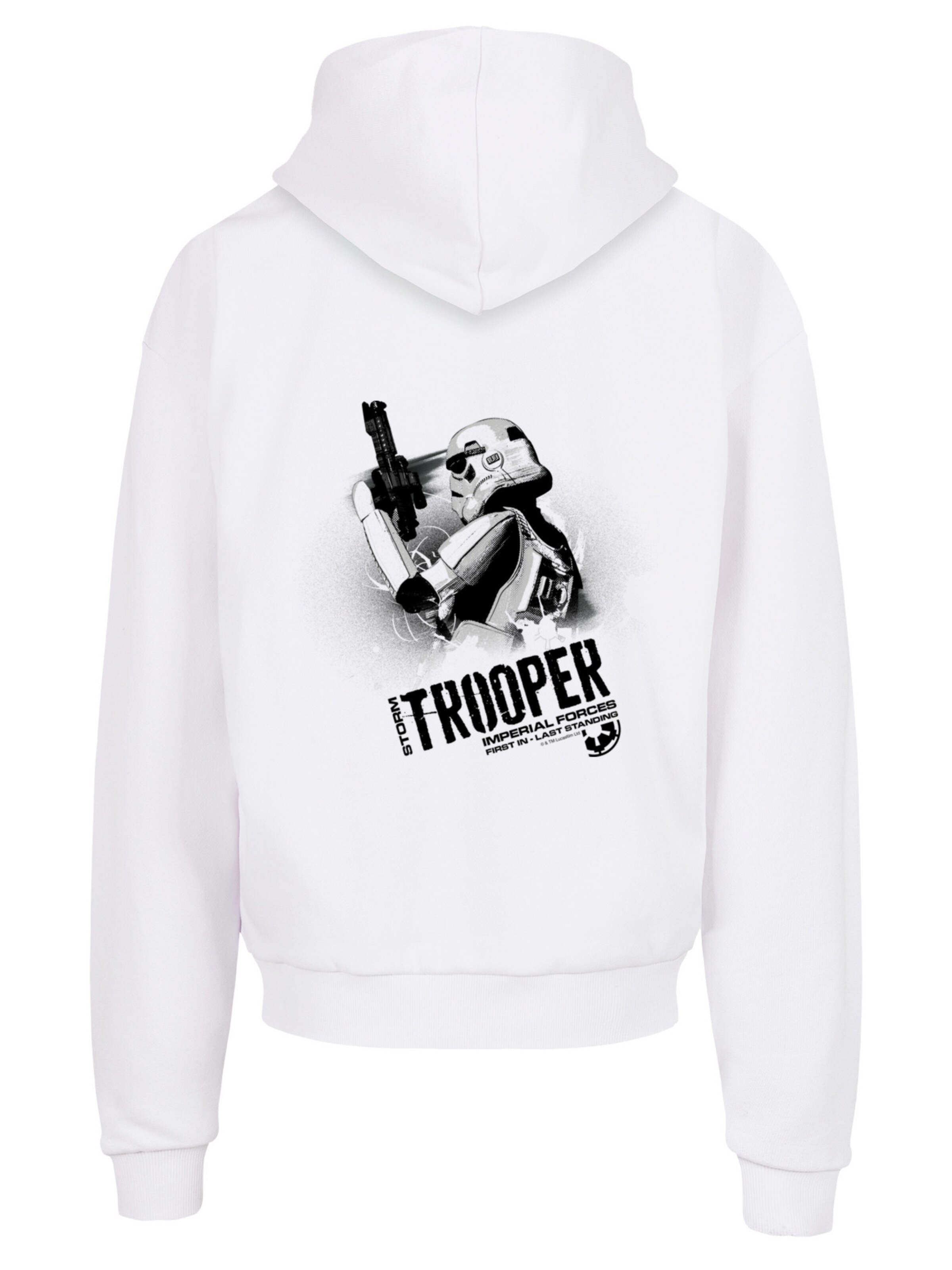 Sweat-shirt 'Star Wars Stormtrooper Imperial Forces' F4NT4STIC en blanc : devant