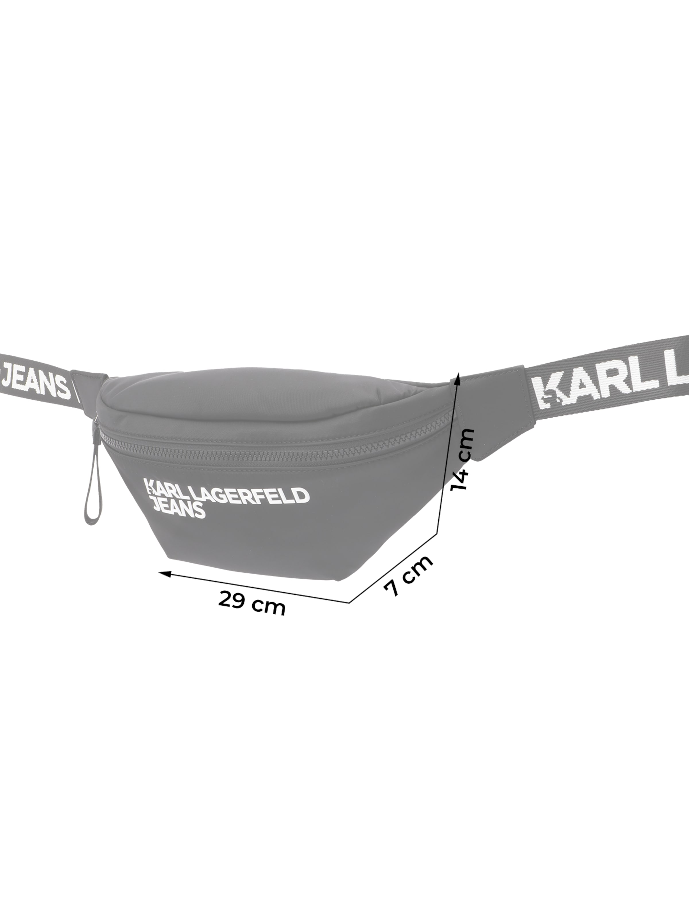 KARL LAGERFELD JEANS Ledvinka 'ESSENTIAL' – černá: přední strana