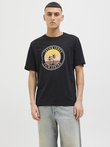 Maglietta 'JJPalm' di JACK & JONES in nero: frontale