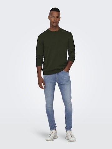 Only & Sons Skinny Jeans 'Fly' in Blau