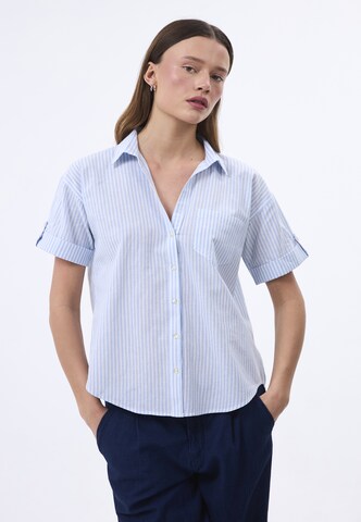 Felix Hardy Bluse in Blau: Vorderseite