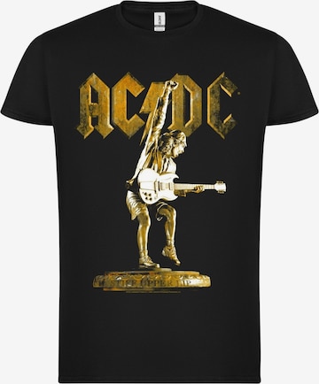 T-Shirt AC/DC en noir : devant