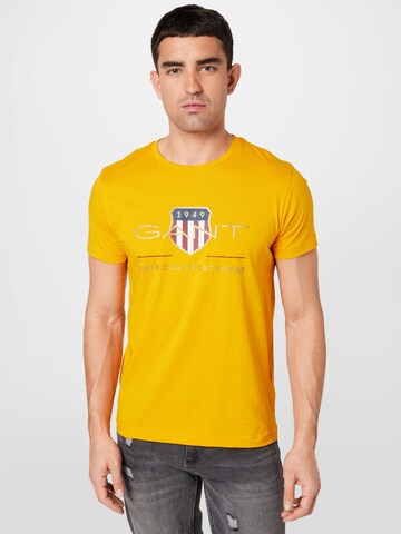 GANT - Camiseta en amarillo: frente