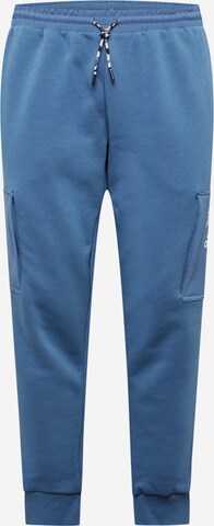 ADIDAS SPORTSWEAR Tapered Workout Pants 'Essentials Brandlove Fleece' in Blue: front