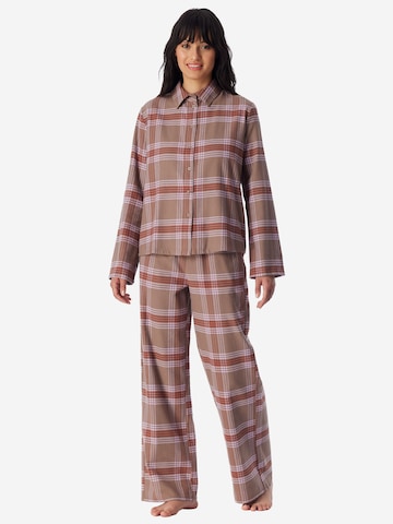 Pyjama ' Selected Premium Warming ' SCHIESSER en beige : devant