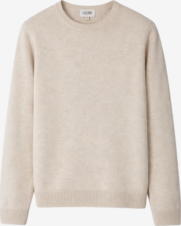 GOBI Cashmere Neulepaita 'Women's Essential Cashmere Crewneck Sweater' värissä valkoinen: etupuoli