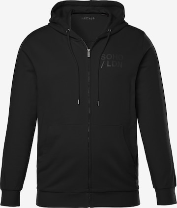 Veste de survêtement Men Plus en noir : devant