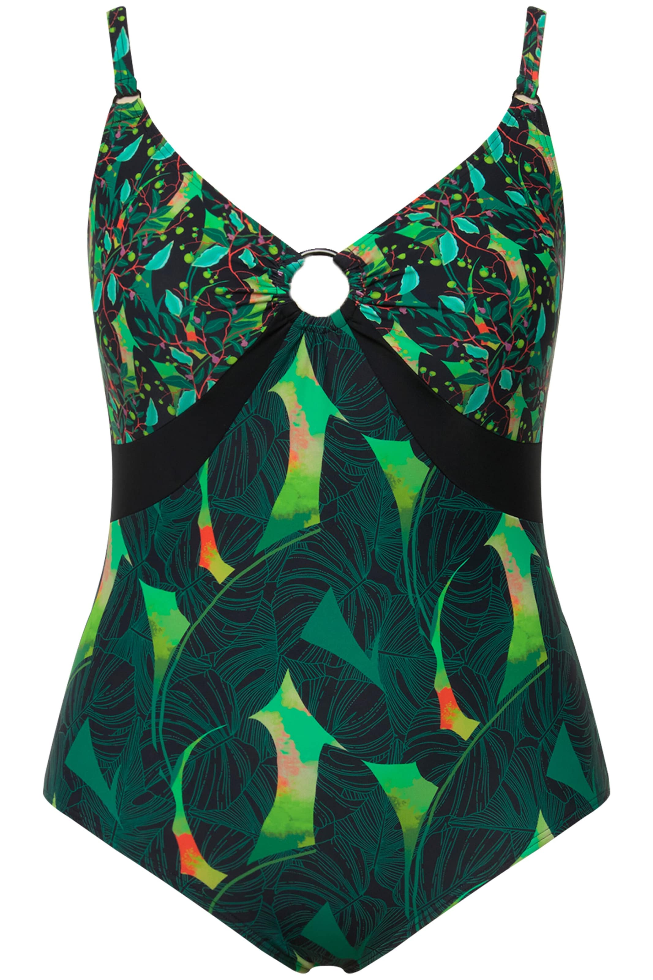 Maillot de bain Ulla Popken en vert : devant